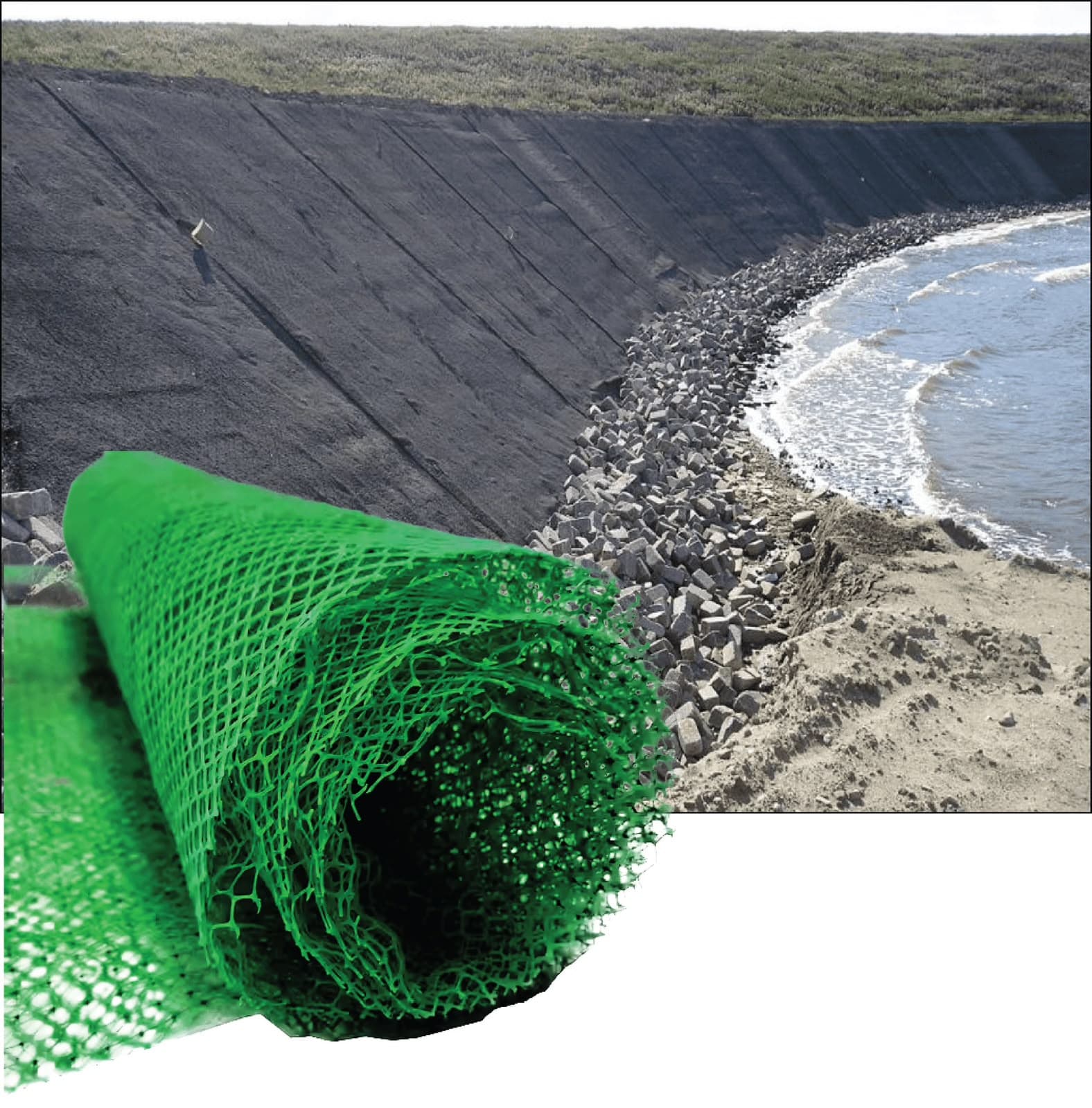 Geomat 3D Erosion Control product image showing three-dimensional geonet soil reinforcement
